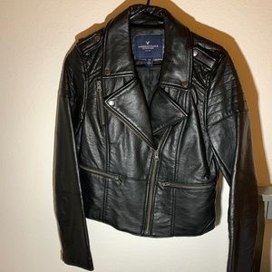 American eagle faux leather jacket